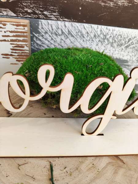 scritta di legno nome ecofattoart